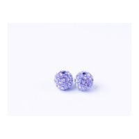 Impex Rhinestone Crystal Clay Beads Lavender