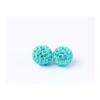 Impex Rhinestone Crystal Clay Beads Turquoise