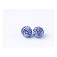 impex rhinestone crystal clay beads lavender