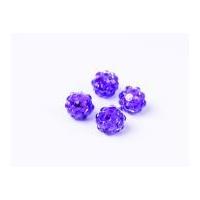 Impex Rhinestone Crystal Acrylic Beads Purple