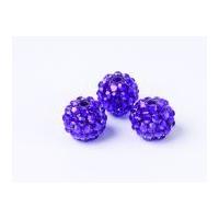 Impex Rhinestone Crystal Acrylic Beads Purple