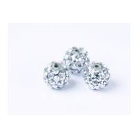 Impex Rhinestone Crystal Acrylic Beads Silver