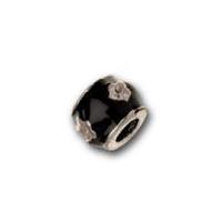 Impex Deluxe Large Hole Glass Beads Black