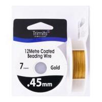Impex Coated Bead Wire 0.45mm 12m Gold