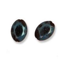 impex faceted oval beads blue