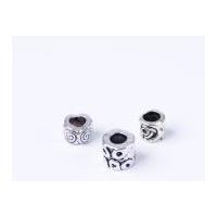 impex a la mode style spacer beads silver swirl mix