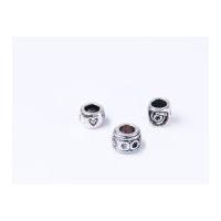 impex a la mode style spacer beads silver circle mix