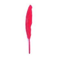Impex Duck Craft Feathers With Glitter 14cm Red