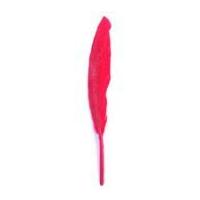 impex duck craft feathers with glitter 14cm red