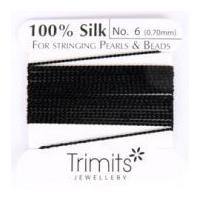 Impex Silk Beading Thread 2m Black