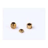 impex a la mode style spacer beads gold diamond barrel mix