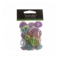 Impex Assorted Buttons for Crafts Pastels