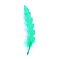 impex shaped craft feathers with glitter green