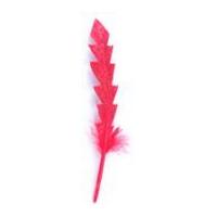 impex shaped craft feathers with glitter red