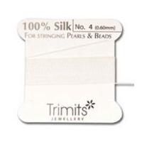Impex Silk Beading Thread 2m White