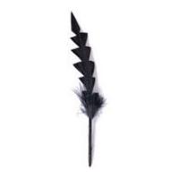 Impex Shaped Craft Feathers With Glitter Black