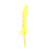 Impex Shaped Craft Feathers With Glitter Yellow