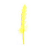 impex shaped craft feathers with glitter yellow