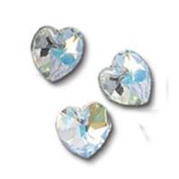 Impex Luxe Czech Crystal Heart Beads 10mm Crystal AB