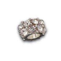 Impex Rhinestone Diamante Beads Silver Crystal