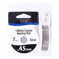 impex coated bead wire 045mm 12m silver