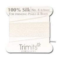 Impex Silk Beading Thread 2m White