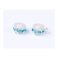 Impex A La Mode Style Rhinestone Beads Aquamarine Mix