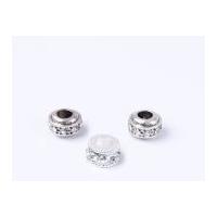 Impex A La Mode Style Spacer Beads Silver Crystal