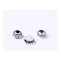 Impex A La Mode Style Spacer Beads Silver Amethyst R/stone Mix