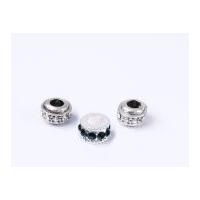 Impex A La Mode Style Spacer Beads Silver Jet