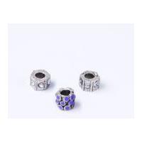 Impex A La Mode Style Spacer Beads Crystal Lilac Dot Mix 1