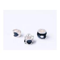 impex a la mode style spacer beads silver black heart mix 1