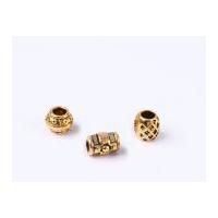 Impex A La Mode Style Spacer Beads Gold Wide Barrel Mix