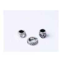 Impex A La Mode Style Spacer Beads Silver Rose Mix