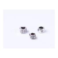 Impex A La Mode Style Spacer Beads Silver Heart Swirl Mix