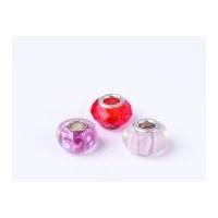 Impex A La Mode Large Hole Glass Beads Pink/Orange Facet Mix