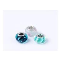 impex a la mode large hole glass beads bluewhite rose mix