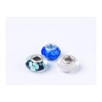 Impex A La Mode Large Hole Glass Beads Dark Blue Facet Mix