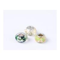 impex a la mode large hole glass beads lemon facet floral mix