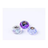 impex a la mode large hole glass beads pinkblue multi