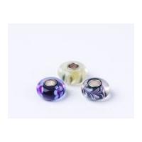 impex a la mode large hole glass beads lemonpurple mix