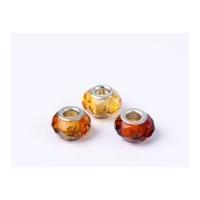 impex a la mode large hole glass beads goldtopaz facet mix