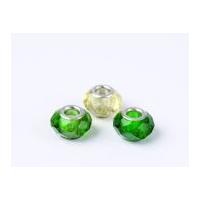 Impex A La Mode Large Hole Glass Beads Emerald Facet Mix