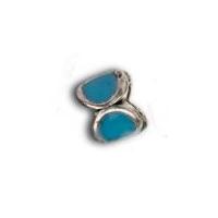 Impex Deluxe Large Hole Glass Beads Turquoise