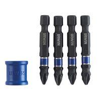 Impact Magnetic Screwdriver Bit Set of 5 Pozi PZ2