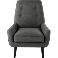 Imogen Accent Chair, Grey Tonal Weave