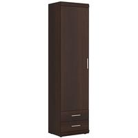 imperial dark mahogany melamine cabinet tall narrow 1 door 2 drawer