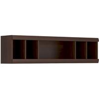 imperial dark mahogany melamine wall shelving unit