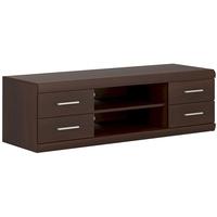 Imperial Dark Mahogany Melamine TV Cabinet - Wide 4 Drawer