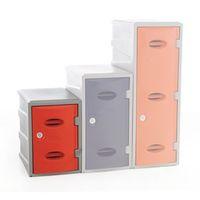 IM PLASTIC LOCKER 450HX320WX460MMDEEP RED, KEY LOCK